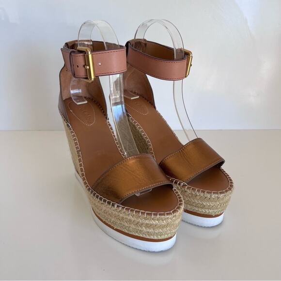 See by Chloe Bronze Glyn Espadrille Sandals - Picture 2 of 14
